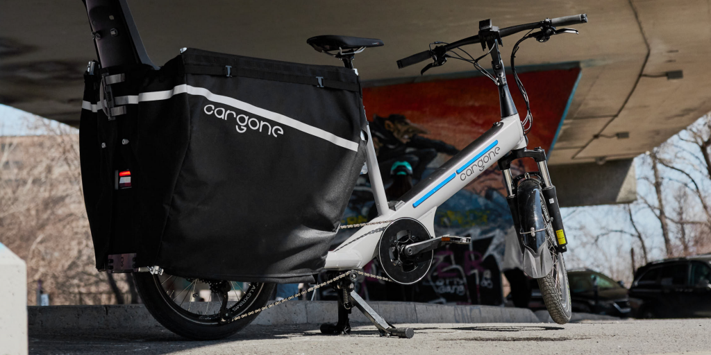 The Cargone longtail electric cargo bike with its albatross
